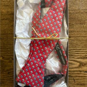 Hermès Red horse-patterned Silk Tie